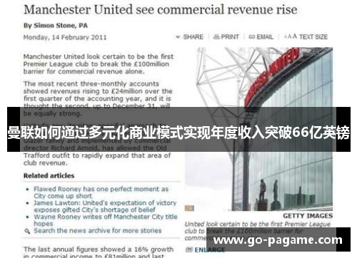 曼联如何通过多元化商业模式实现年度收入突破66亿英镑